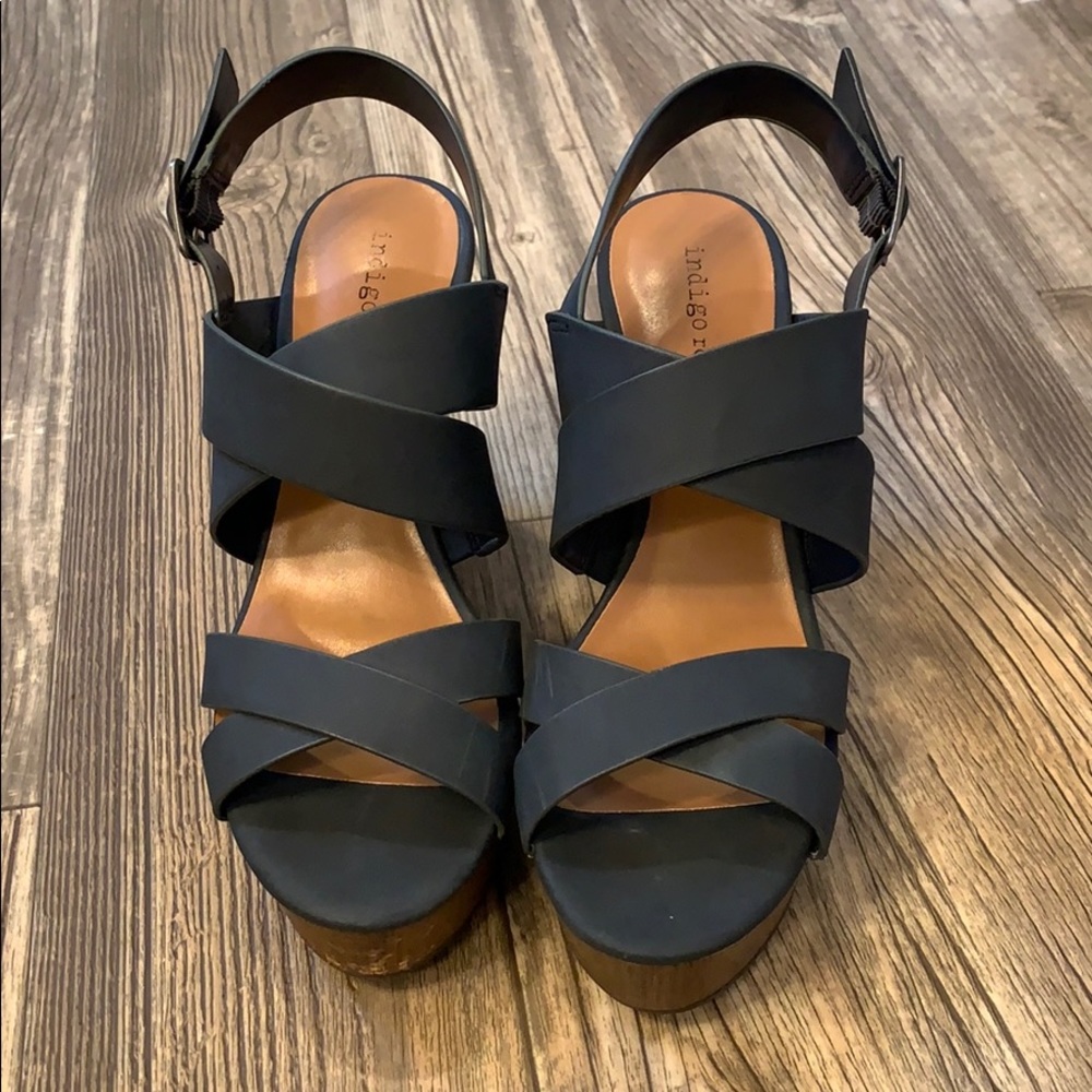 Navy Blue wedges